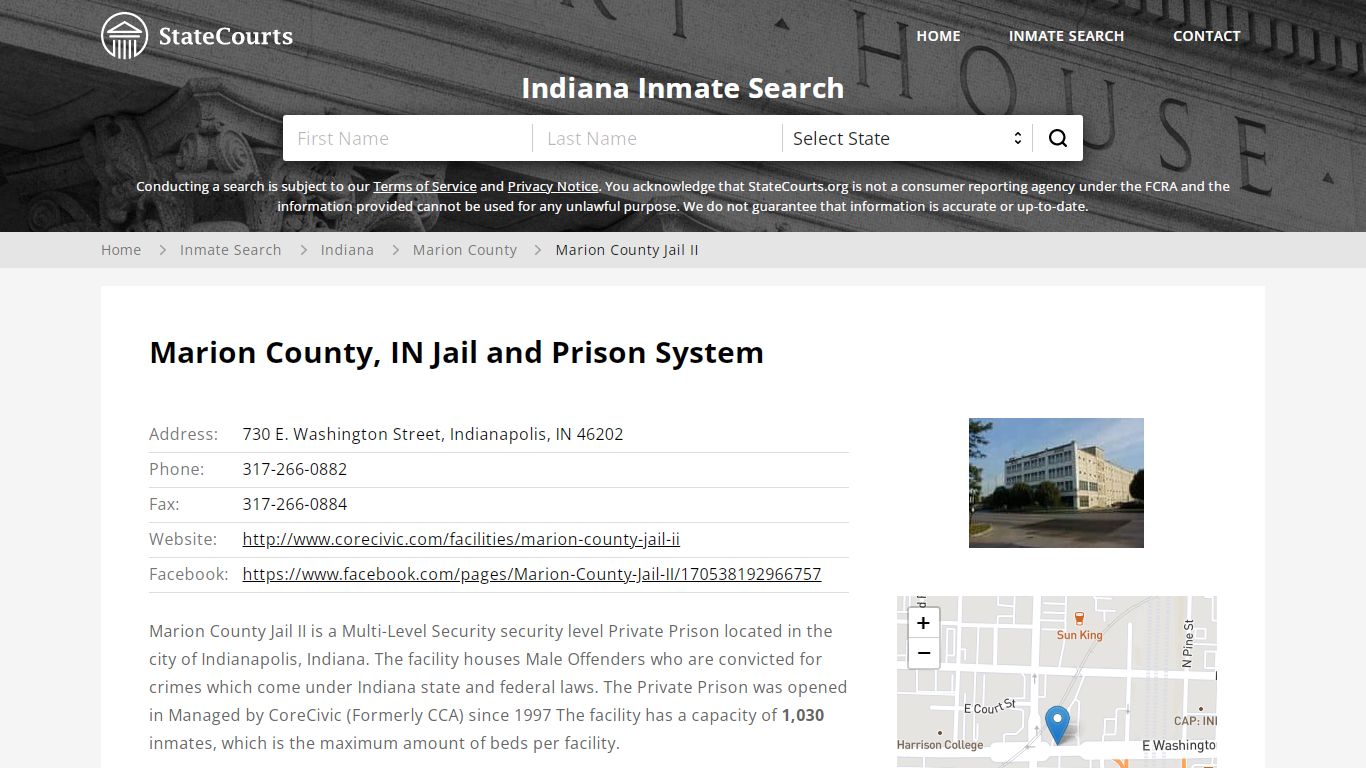 Marion County Jail II Inmate Records Search, Indiana ...